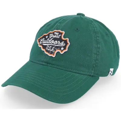 Wild Spirit - Grön unconstructed Keps - The Great Outdoors Usa Wai Washed Green Mom Cap @ Hatstore
