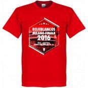 Atletico Madrid T-shirt 2016 Rojiblancos Milano Finale Röd L