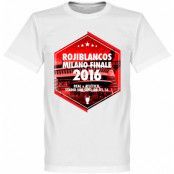 Atletico Madrid T-shirt 2016 Rojiblancos Milano Finale Vit M