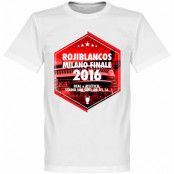 Atletico Madrid T-shirt 2016 Rojiblancos Milano Finale Vit XS