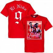Atletico Madrid T-shirt Legend Torres El Nino 9 Atletico Legend Fernando Torres Röd S