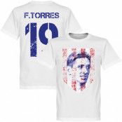 Atletico Madrid T-shirt No19 Atletico Fernando Torres Vit XL
