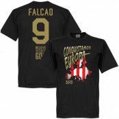 Atletico Madrid T-shirt Winners 2012 Atletico European Winners Falcao 9 Radamel Falcao Svart M