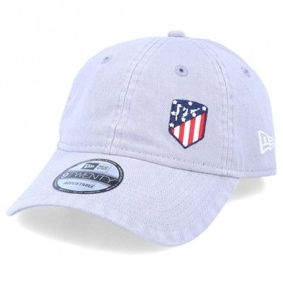 New Era - Football Grå adjustable Keps - Atlético Madrid Mini Logo Dad Cap 9Twenty Light Grey Adjustable @ Hatstore