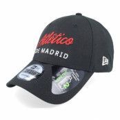 New Era - Football Svart adjustable Keps - Atlético Madrid Repreve 9FORTY Black/Scarlet Adjustable @ Hatstore