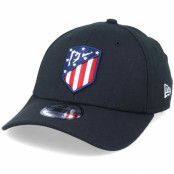 New Era - Football Svart flexfit Keps - Atlético Madrid Rear Wordmark 39Thirty Black/White Flexfit @ Hatstore