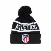 New Era - Football Svart pom Beanie - Atlético Madrid Wordmark Knit Athmad Black/White Pom @ Hatstore