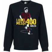 Barcelona Tröja Messi 400 Goals Sweatshirt Lionel Messi Mörkblå L