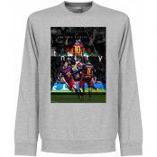 Barcelona Tröja The Holy Trinity Sweatshirt Neymar Grå XXXL