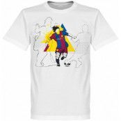 Barcelona T-shirt Backpost Messi Action Barn Lionel Messi Vit 8 år