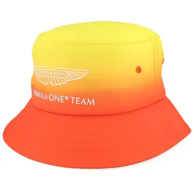Formula One - Motor Orange bucket Hatt - Aston Martin F1 24 Alonso Special Edition Barcelona Gradient Sunrise Bucket @ Hatstore