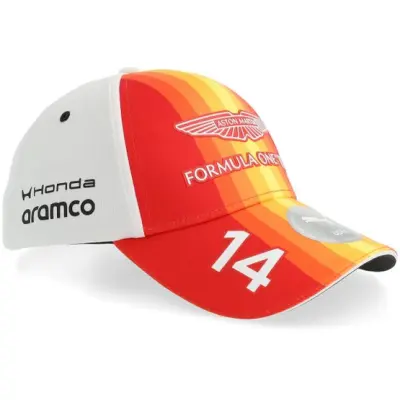 Formula One - Motor Röd snapback Keps - Aston Martin F1 26 Special Edition Barcelona Alonso Red/Yellow/White Adjustable Snapback @ Hatstore