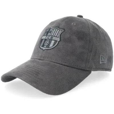 New Era - Football Grå stretch-fit Keps - Barcelona Faux Suede 39THIRTY  Stretch-Fit @ Hatstore