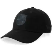 New Era - Football Svart adjustable Keps - Barcelona Faux Suede 9FORTY M-Crown Black Adjustable @ Hatstore