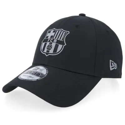 New Era - Football Svart adjustable Keps - Barcelona Reflective 9FORTY Black Adjustable @ Hatstore