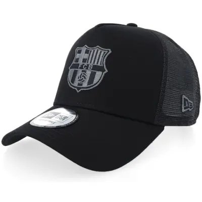 New Era - Football Svart trucker Keps - Barcelona Tonal Black Trucker @ Hatstore