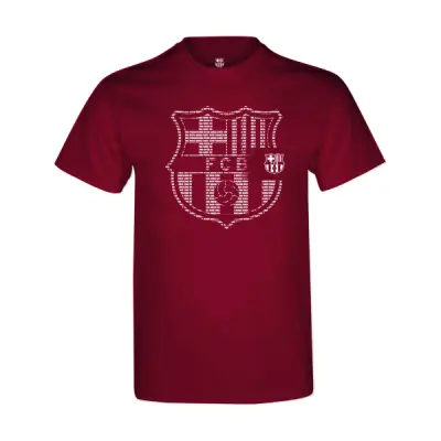 Barcelona T-shirt Crest Vinröd S