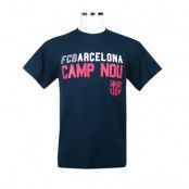 Barcelona T-Shirt Junior Mörkblå/Rosa SB