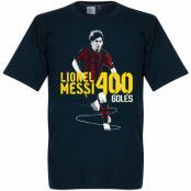 Barcelona T-shirt Messi 400 Record Goalscorer Lionel Messi Mörkblå L