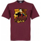 Barcelona T-shirt Messi 500 Club Goals Lionel Messi Rödbrun XXL