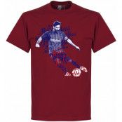Barcelona T-shirt Messi Script Lionel Messi Röd S