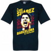 Barcelona T-shirt Portrait Luis Suarez Mörkblå M