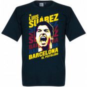 Barcelona T-shirt Portrait Luis Suarez Mörkblå S