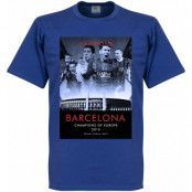 Barcelona T-shirt Winners 2015 European Champions Lionel Messi Blå L