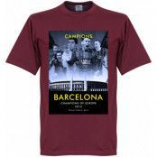 Barcelona T-shirt Winners 2015 European Champions Lionel Messi Rödbrun L