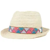 Barts - Svart straw Hatt - Mallorca White @ Hatstore