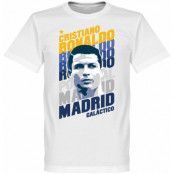 Real Madrid T-shirt Ronaldo Madrid Portrait Barn Cristiano Ronaldo Vit 10 år
