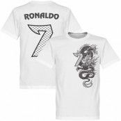 Real Madrid T-shirt Ronaldo No7 Dragon Barn Cristiano Ronaldo Vit 10 år