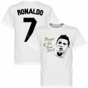 Real Madrid T-shirt Ronaldo Player of the Year Barn Cristiano Ronaldo Vit 10 år