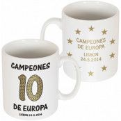 Real Madrid Mugg Madrid Campeones 10 De Europa Coffee Vit