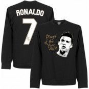 Real Madrid Tröja Ronaldo Player of the Year Sweatshirt Cristiano Ronaldo Svart L