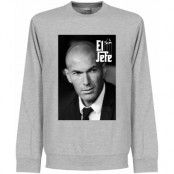 Real Madrid Tröja Zidane El Jefe Sweatshirt Zinedine Zidane Grå XXXL