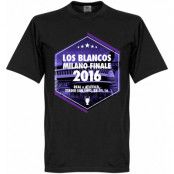 Real Madrid T-shirt 2016 Los Blancos Milano Finale Svart XS