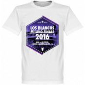 Real Madrid T-shirt 2016 Los Blancos Milano Finale Vit L