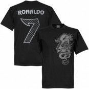 Real Madrid T-shirt Cristiano Ronaldo 7 Dragon Svart 5XL