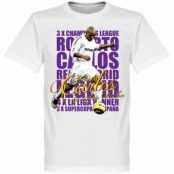 Real Madrid T-shirt Legend Roberto Carlos Legend Vit M