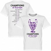 Real Madrid T-shirt Real 2018 CL Winners Trophy Road to Victory Vit 5XL