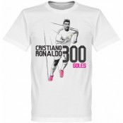 Real Madrid T-shirt Ronaldo 300 Record Goalscorer Cristiano Ronaldo Vit L