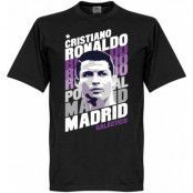 Real Madrid T-shirt Ronaldo Madrid Portrait Cristiano Ronaldo Svart 5XL