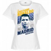 Real Madrid T-shirt Ronaldo Madrid Portrait Dam Cristiano Ronaldo Vit L - 12