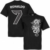 Real Madrid T-shirt Ronaldo No7 Dragon Cristiano Ronaldo Svart 5XL