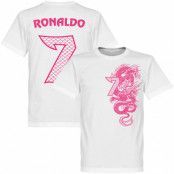 Real Madrid T-shirt Ronaldo No7 Dragon Cristiano Ronaldo Vit L