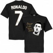 Real Madrid T-shirt Ronaldo Player of the Year Cristiano Ronaldo Svart M