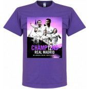 Real Madrid T-shirt Winners 2017 Madrid Champions Lila L