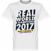 Real Madrid T-shirt World Champions 2017 Vit L