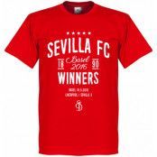 Sevilla T-shirt 2015 2016 Europa League Winners Röd L